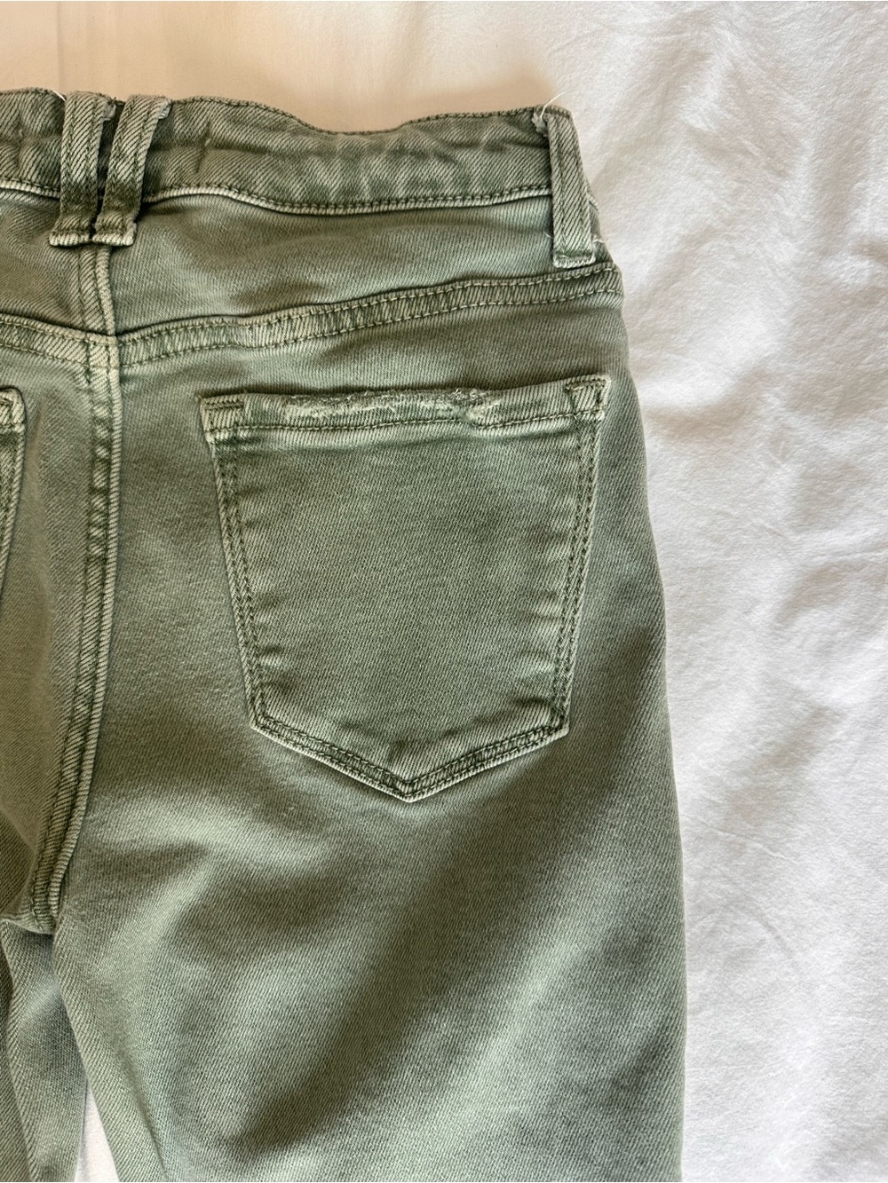 Women's Flare Jeans in Sage Green